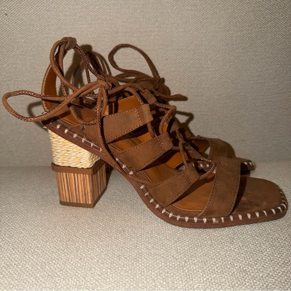Jessica Simpson Tobacco Brown Lonor Strappy Heels Vacation Summer Fall Spring - Picture 4 of 6